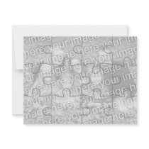Customisable Photo "Mock" Puzzle Card-12 pieces Custom Invitations