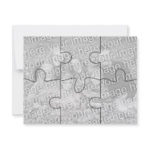 Customisable Photo "Mock" Puzzle Card-6 pieces Custom Invitations