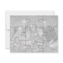 Customisable Photo "Mock" Puzzle Card-9 pieces Custom Invitation