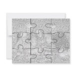 Customisable Photo "Mock" Puzzle Card-9 pieces invitations