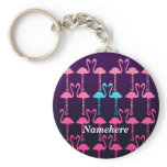 Customisable: Pink flamingo keychains