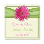 Customisable Pink Gerbera Daisy Monogram Magnet