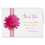 Customisable Pink Gerbera Daisy Thank You Card