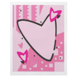 Customisable Pink Heart Stationery flyers