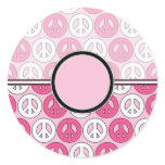 Customisable Pink Peace Symbol Card (2) stickers