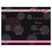 Customisable Polka Dot Wedding Program