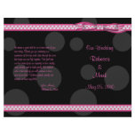 Customisable Polka Dot Wedding Program flyers