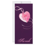 Customisable *Pretty Pink Heart* Love Design rack cards