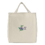 Customisable Purple Butterfly Tote Bag embroidered bags