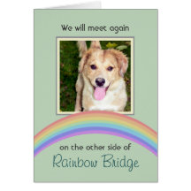 Customisable Rainbow Bridge Pet Memorial Cards