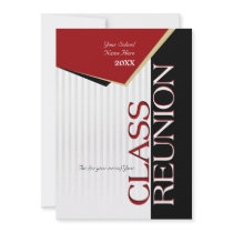 Customisable Red Class Reunion Invitation