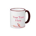 Customisable Red Flower Mug