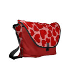 Customisable Red Puffy Hearts Messenger Bag