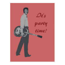 Customisable retro party invitation post card