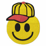 Customisable Retro Smiley Face with Hat Tees embroidered shirts