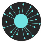 Customisable Retro Starburst stickers