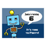 Customisable Robot fancy dress party invitation