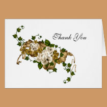 Customisable Roses Gold and Clover cards