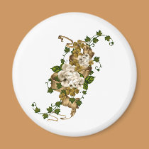 Customisable Roses Gold and Clover magnets