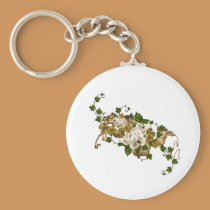 Customisable Roses Gold and Clover keychains