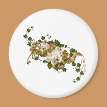 Customisable Roses Gold and Clover magnets