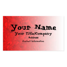 Customisable Ruby Red Clouded Fade Business Card