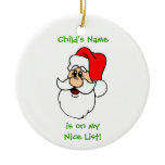 Customisable Santa's Nice List Ornament