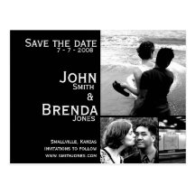 Customisable Save the Date Announcement Postcards