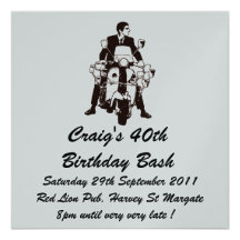 Customisable Scooter Boy Birthday invite