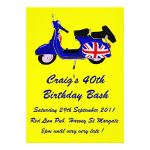 Customisable Scooter Boy Birthday invite