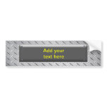 Customisable Sign - Metal / Black Metal Plaque Bumper Stickers