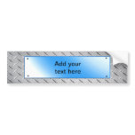 Customisable Sign - Metal / Blue Metal Plaque Bumper Stickers