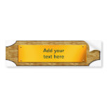 Customisable Sign - Wood / Gold Metal Plaque Bumper Stickers