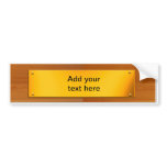 Customisable Sign - wood / Grey Metal Plaque Bumper Stickers
