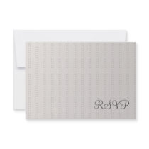 Customisable Silver Linen RSVP Card