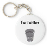 Customisable Silver Shot Glass Keychain