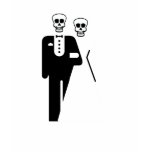 Customisable: Skulls Bride & Groom t-shirts