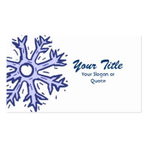 Customisable snowflake winter business cards