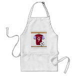 Customisable Soccer Shirt (claret blue) Apron
