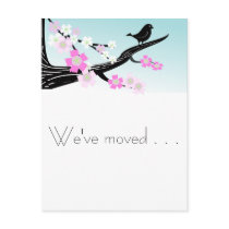 Customisable sparrow bird cherry blossoms graphic