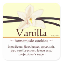 Customisable Square Vanilla Stickers