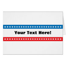 Customisable Stars and Stripes Design Greeting Cards