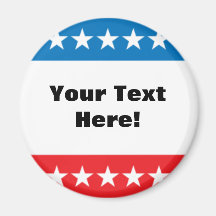 Customisable Stars and Stripes Design Refrigerator Magnets