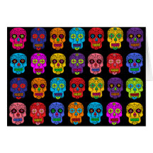 Customisable Sugar Skulls Card