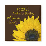 Customisable Sunflower Save the Date Magnet