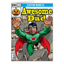 Customisable Superhero Comic Birthday Greeting Cards
