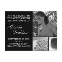 Customisable Sweet 16 Sixteen Card Invitation
