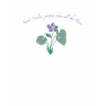Customisable T-shirt with Violet Illustration