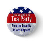 Customisable Tea Party Buttons, Stars and stripes