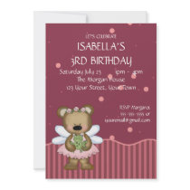 Customisable Teddy Bear Pink Fairy Princess